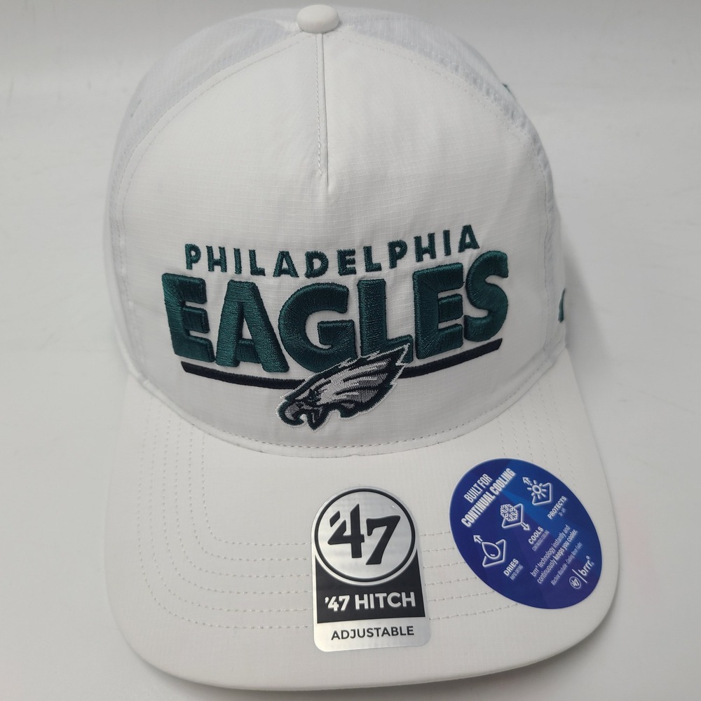 Philadelphia Eagles Hat Snapback 47 Brand Hitch Brrr Expressway White Green NFL